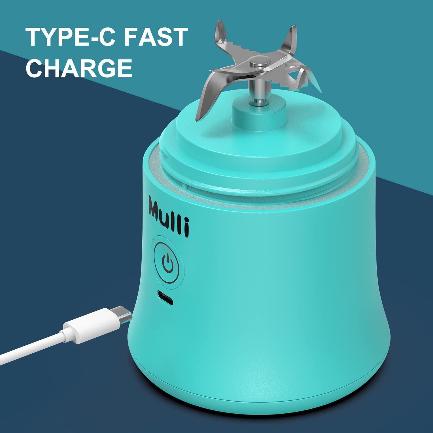 Amazon | Mulli 携帯式ジューサー, 600ml充電式小型ミキサー,一